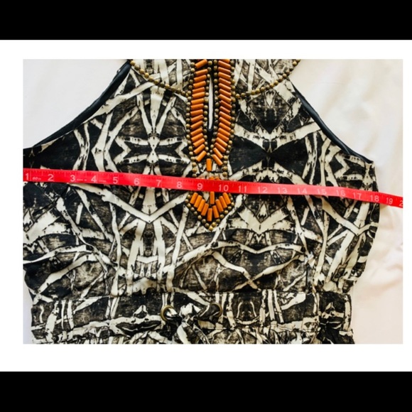 LA Soirée - Printed Maxi Halter Dress - Size: M - Picture 3 of 5